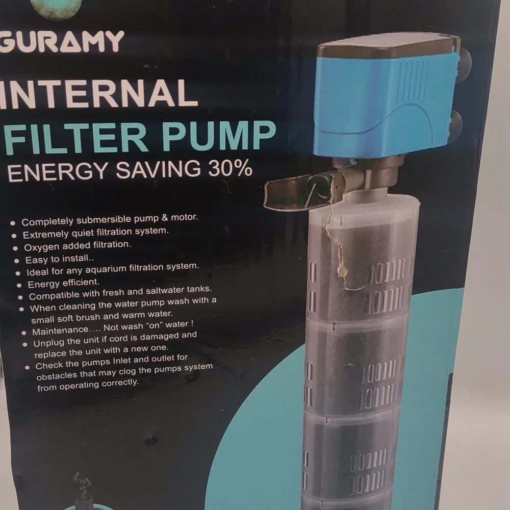 Guramy Internal Filter Pump DB-468F Aquarium Fresh & Salt Water Compatible